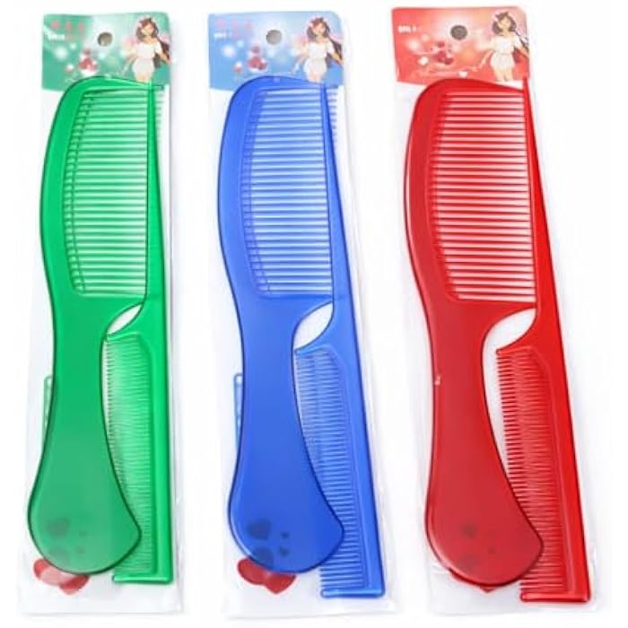 2 Piece Hair Care Combs Set, Multi Color, Wide Comb for Styling and Styling - Image 3